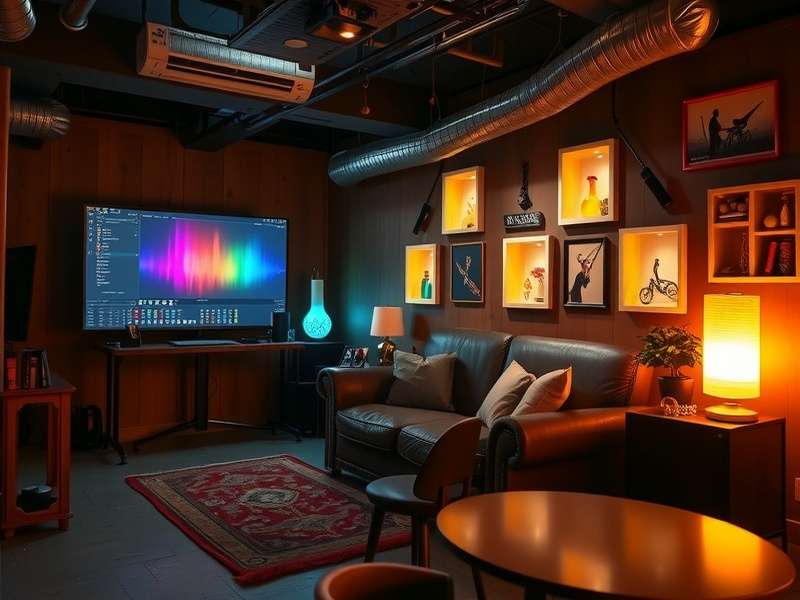 Luxury penthouse living room with custom wooden ceiling